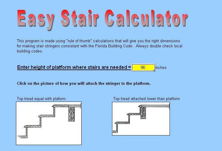 Stair Stringer Calculator